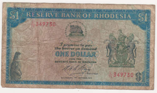 Rhodesia $1 1974