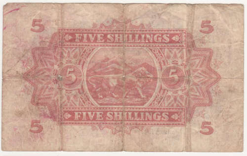 east africa 5 shillings 1947