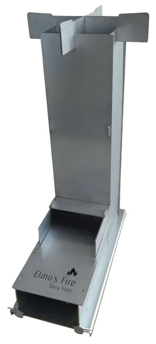 Elmo`s Fire Rocket Stove with Box - Stainless Steel