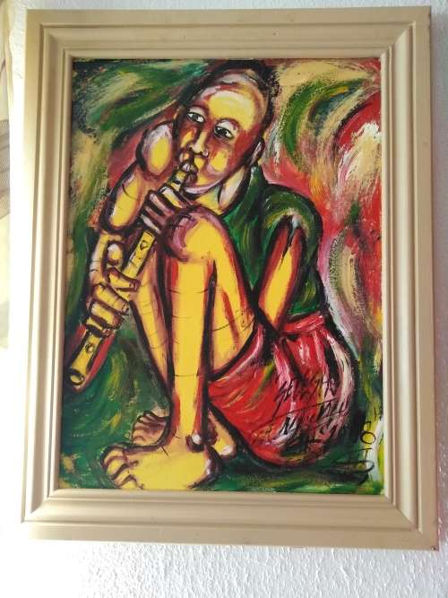 John Selesho oil on board