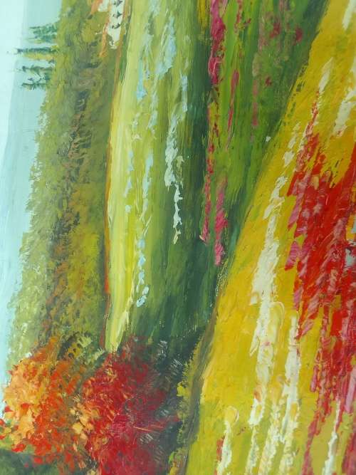 Letty Mason Oil on Canvas Painting 56cmx65cm Very detailed(unframed)