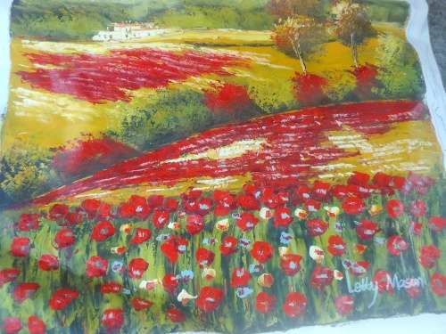 Letty Mason Oil on Canvas Painting 56cmx68cm. Unframed