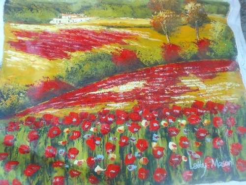 Letty Mason Oil on Canvas Painting 56cmx68cm. Unframed