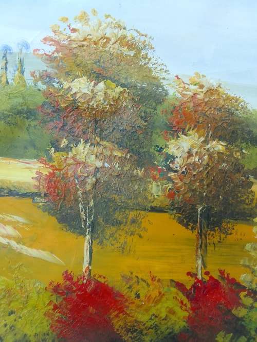 Letty Mason Oil on Canvas Painting 56cmx68cm. Unframed