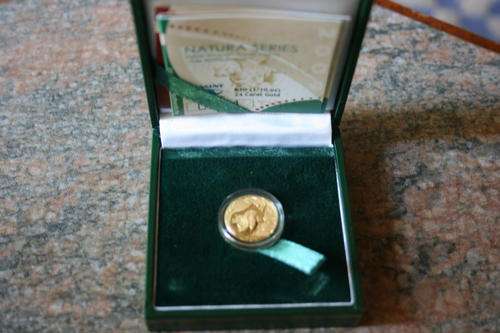 Natura Series 2009 The White Rhino (R10) 1/10 OZ. 24 carat