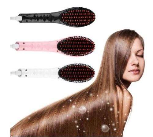 Electric Hair Straightener Comb Hot Iron Brush Auto Fast Hair Massager