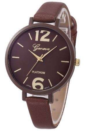 Women Bracelet Watch Geneva Famous brand Ladies PULeather Analog Quartz Wrist Watch Clock