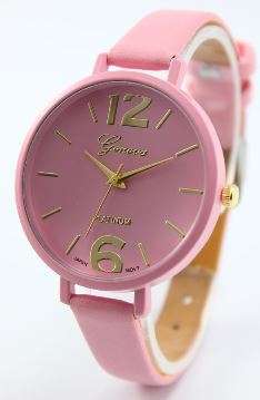 Women Bracelet Watch Geneva Famous brand Ladies PULeather Analog Quartz Wrist Watch Clock