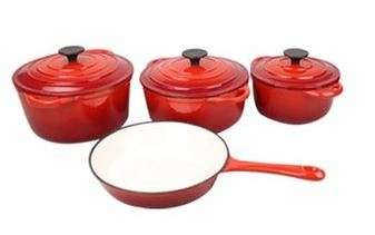 NEW UNIQUE AND DELUXE 7 PIECE CAST IRON POT SET