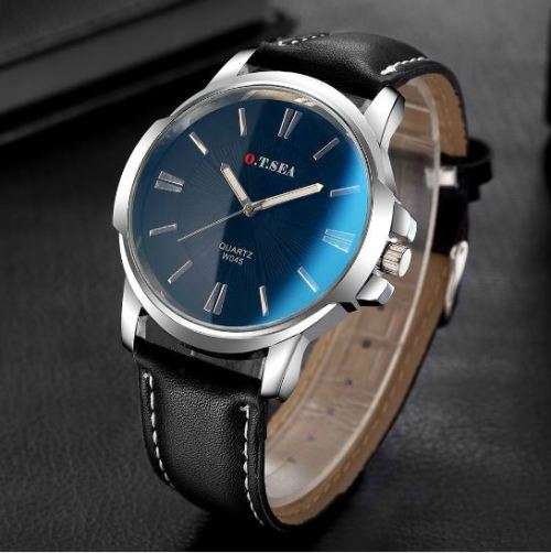 Top Luxury Fashion O.T.Sea Brand Quartz Watch Men Casual Leather Dress Business  Wrist Watch