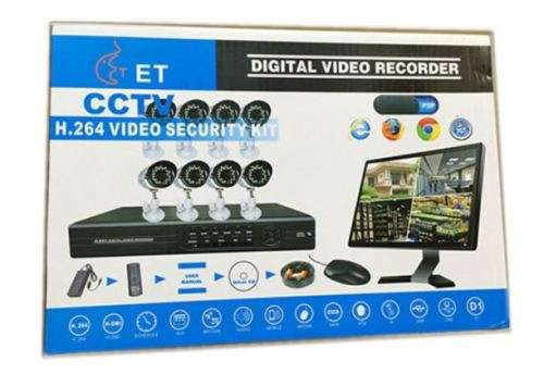 CCTV 8 channel CCTV Camera kit with 900TVL night vision analogue cameras support remote viewing