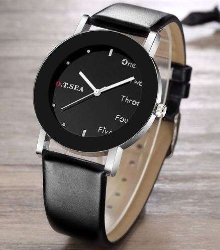 Top Luxury Fashion Brand O.T.S.E.A Watch Unisex Casual Leather Dress Bracelet Wrist Watch