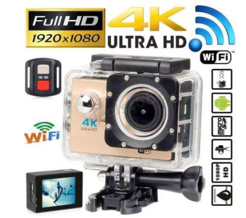 4K WiFi Waterproof Sports Action Camera - Ultra HD - Super Wide Angled Lens - HDMI