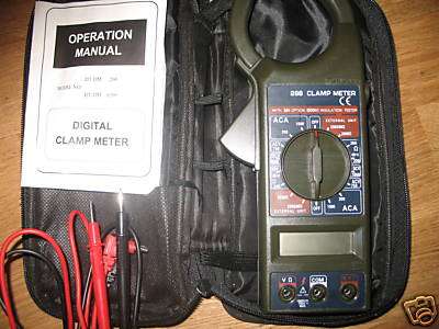 DIGITAL CLAMP METER MULTIMETER AC / DC- Bag Included