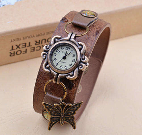 New arrival!  Pendant style restoring ancient ways Ostrich grain leather watch
