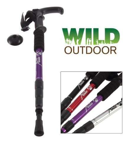 Durable Adjustable Hiking Trekking Walking Stick Crutches Climb Outdoor Tools