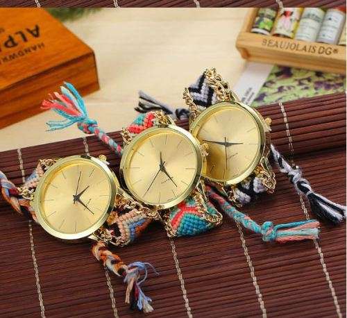 Handmade Braided Friendship Bracelet Rope Watch Latest Fashion