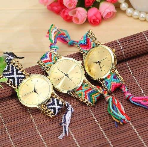 Handmade Braided Friendship Bracelet Rope Watch Latest Fashion