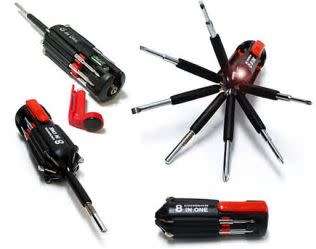 8 in 1 Multi Portable Screwdriver Tools Set with 6 LED Torch