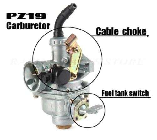 Motorcycle PZ19 19mm Carb Cable Choke For Keihi 50cc 70cc 90cc 110cc Quad ATV Roketa SUNL Kazuma