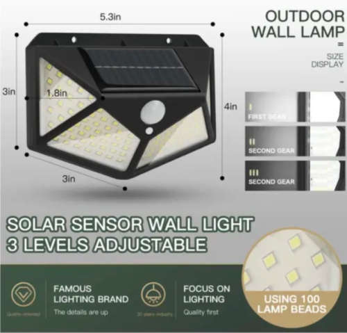 Solar Led Light Outdoor Outdoor Lighting Waterproof Street Lamp LED with PIR Motion Sensor LED
