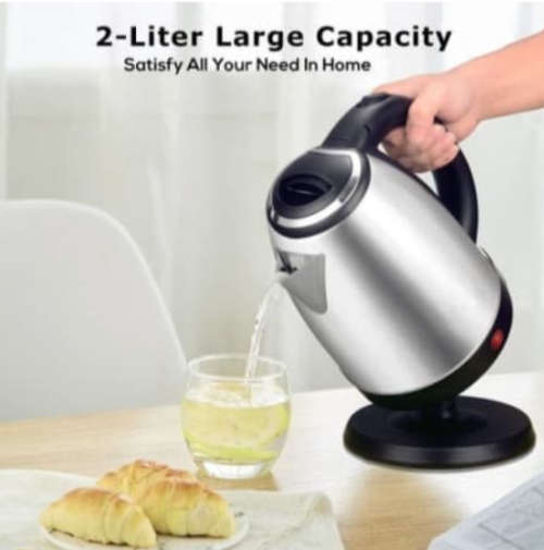 Electric Kettle Stainless Steel 2 Liter Tea Kettle, Hot Water Boiler Auto Shut-Off, Boil-Dry Protect