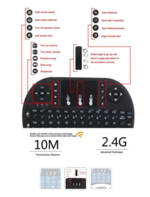 BRAND NEW!!! 2.4GHz Wireless QWERTY Keyboard / Mouse COMBO with USB Interface Adapter - Backlit
