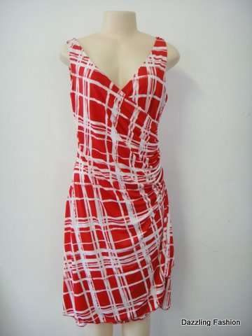 ON SALE ONLY R140 !!!! SOPHISTICATED RED/WHITE DRESS, SIZE 34--36