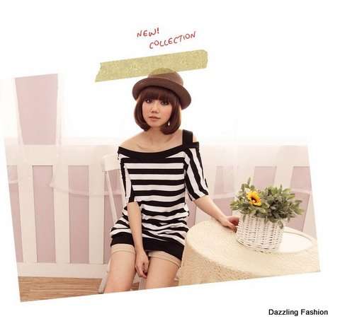 !!!!NEW ARRIVAL!!!!Ladies Black/White strip cotton shirt, fit sizes 32/34/36