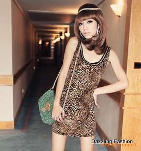 NEW ARRIVAL!!!! Ladies lepoard print party dress, Size 32,34