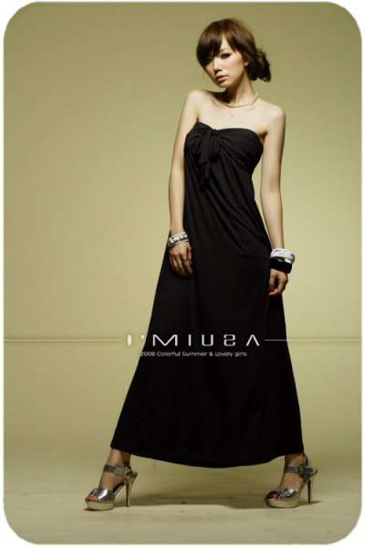!!!!NEW ARRIVAL!!!! BLACK COTTON MAXI-DRESS , SIZE 32,34,36