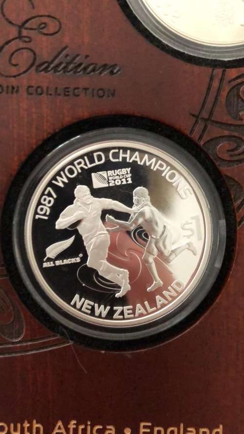 Rugby World Cup Champions 5X1oz silver collectible coin set