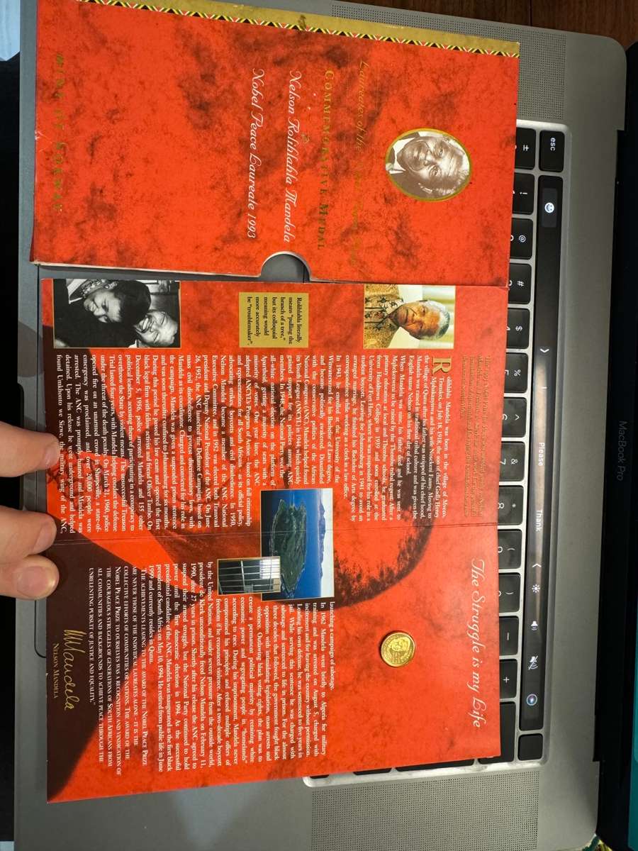 Nelson Mandela gold coin 1/10th oz Collectors piece!