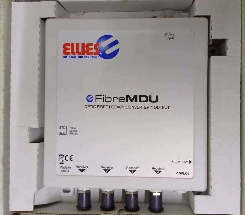 Ellies Fibre MDU - Optic fibre legacy converter 4 output