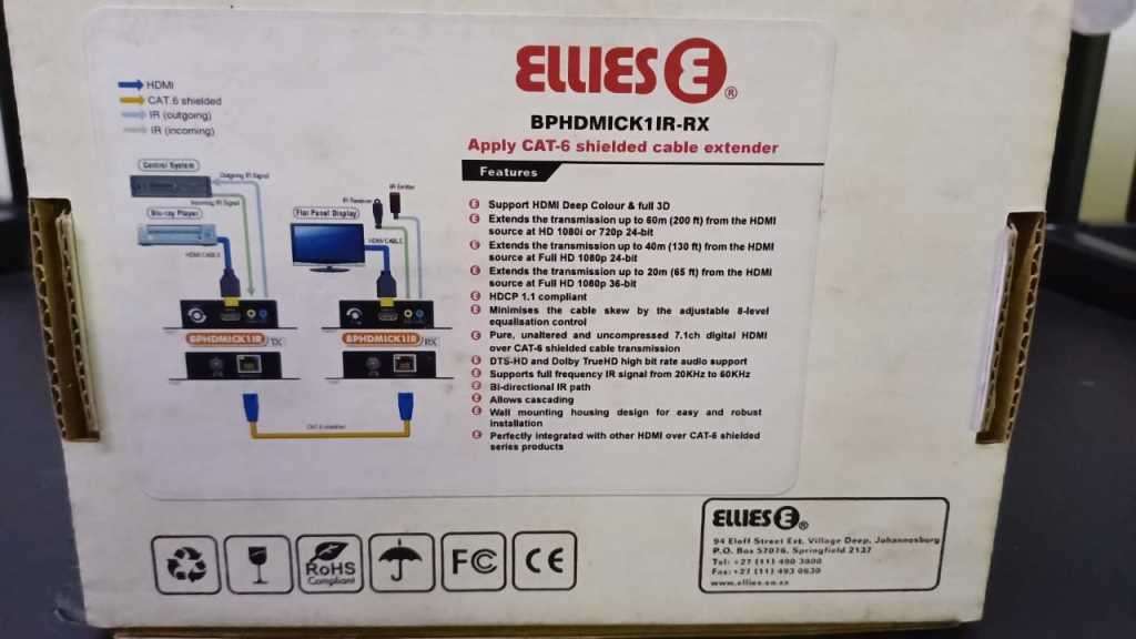 HDMI receiver over Single CAT.X with bi-directional IR