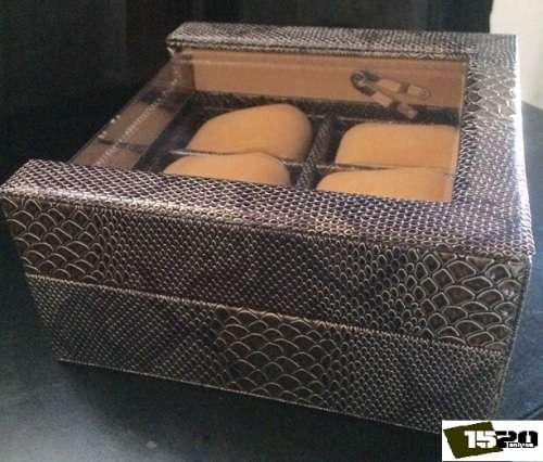 Perfect Xmas Gift Vintage look Snake 6 Slots watch box