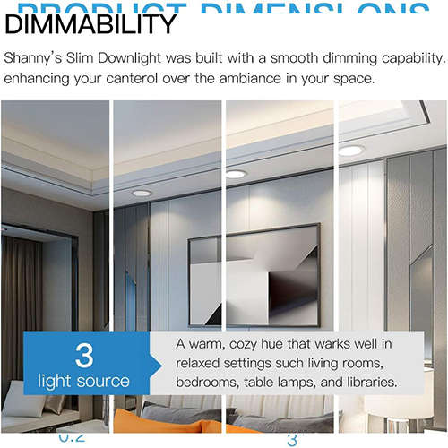 6W Panel Recessed Ceiling Lamp Down Light