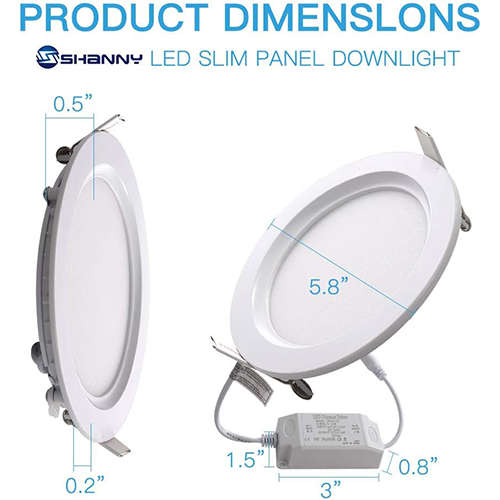 6W Panel Recessed Ceiling Lamp Down Light