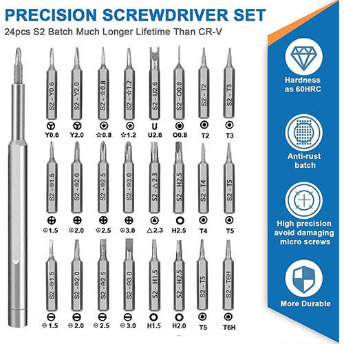 24-in-1 Magnetic Precision Screwdriver Set Repair Tool Kit
