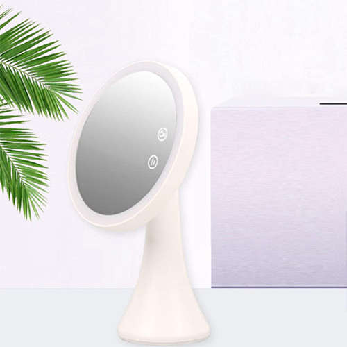 LED Desk Lamp Rechargeable Multifunctional Rotating Desktop Makeup Mirror