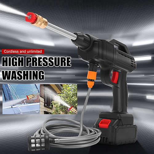 Portable Rechargeable High Pressure Car Wash Spray Water Gun Garden House Cleaning Machine