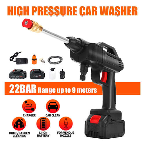 Portable Rechargeable High Pressure Car Wash Spray Water Gun Garden House Cleaning Machine
