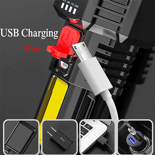 LED Portable High Light Focus Super Bright Outdoor Lighting Flashlight