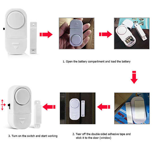 Security Alarm System Wireless Home Door Window Motion Detector Sensor