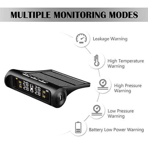 LED Display Solar Wireless Tire Pressure Monitoring System