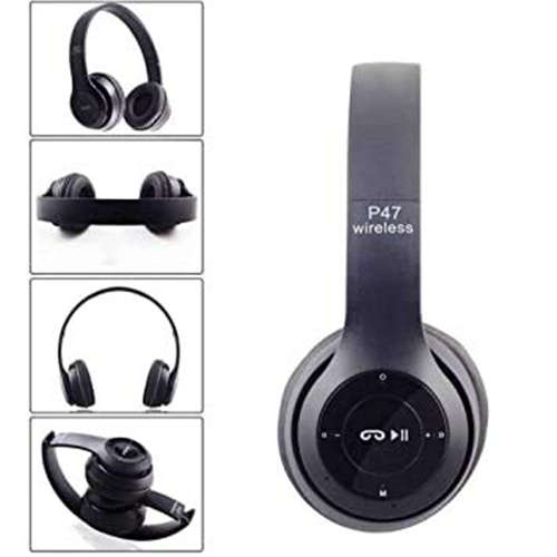 P47 Foldable Wireless Bluetooth Headphones With Microphone