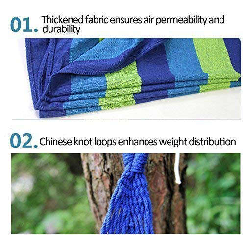 Camping Swing Canvas Stripe Portable Hammock Outdoor Garden Sports Home Travel Hammock