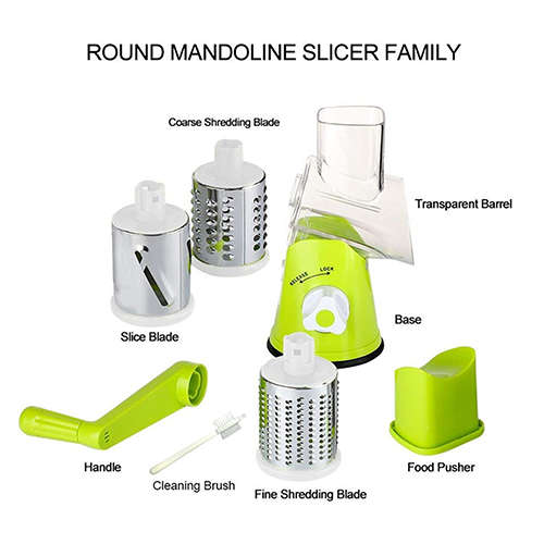 3-in-1 Handheld Spiral Drum Vegetable Slicer