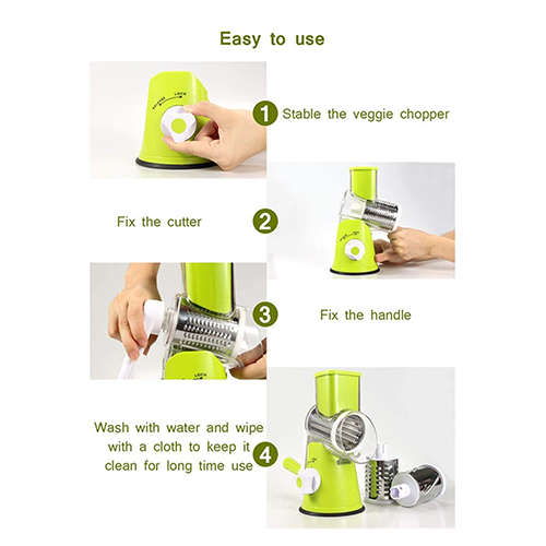 3-in-1 Handheld Spiral Drum Vegetable Slicer