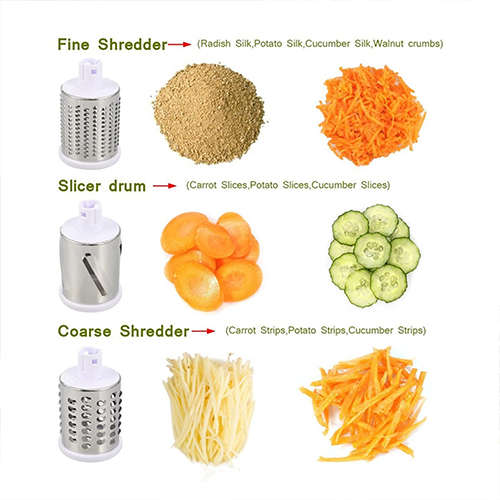 3-in-1 Handheld Spiral Drum Vegetable Slicer